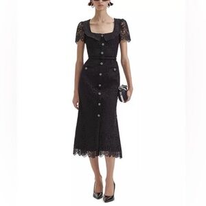 Like New Self-Portrait Guipure Lace Midi Dress - sz US 8